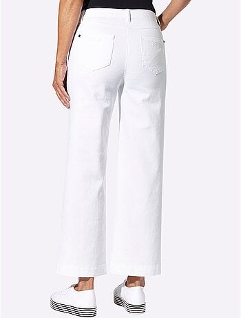 Pantalon large en coton doux à cinq poches avec broderie - Taille standard - Witt