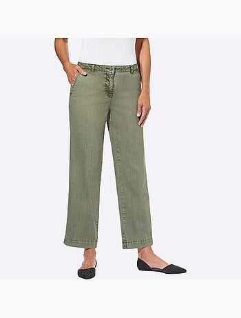 Pantalon large en coton et coupe ample - taille courte - witt