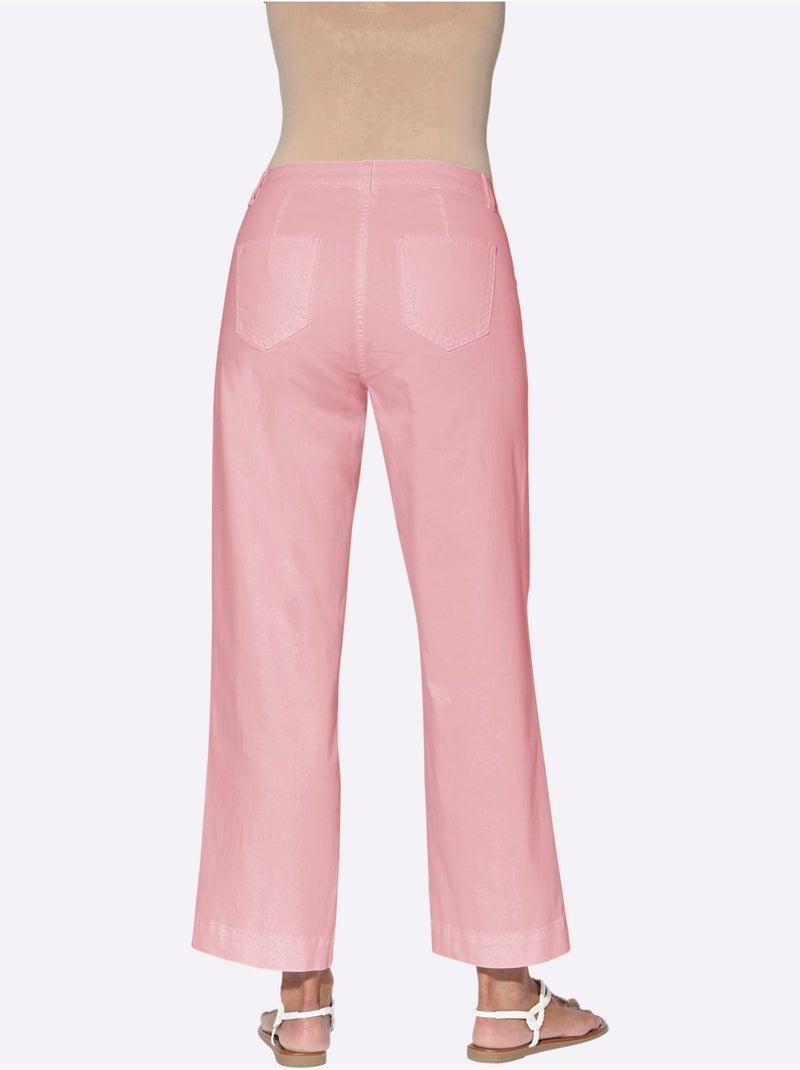 Pantalon large en coton et coupe ample - Taille standard - Witt Rose - Kiabi