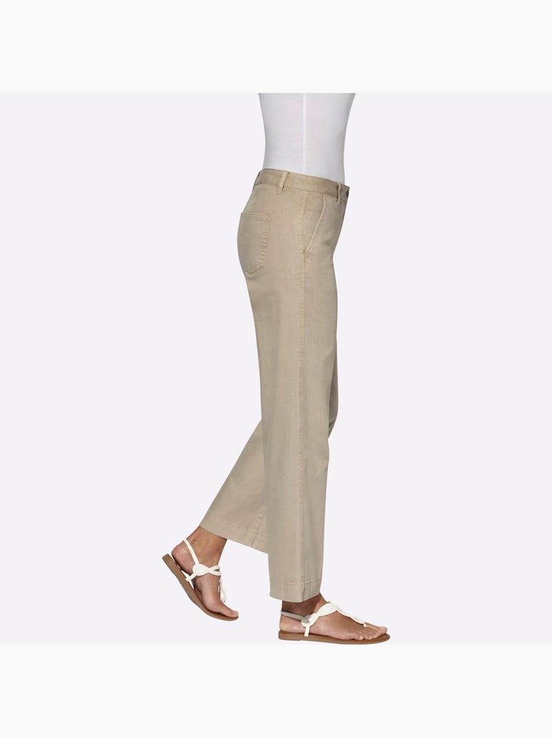 Pantalon large en coton et coupe ample - taille standard - witt Sable - Kiabi