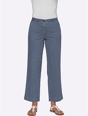 Pantalon large en coton et coupe ample à longueur cheville - taille courte - witt