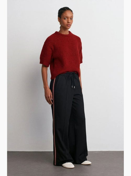 Pantalon large en crêpe à rayures dilvin - Kiabi Pantalon large en crêpe à rayures dilvin - Kiabi