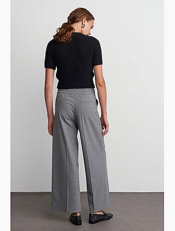 Pantalon large en crêpe à taille coulissante dilvin
