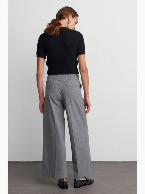 Pantalon large en crêpe à taille coulissante dilvin - Kiabi Pantalon large en crêpe à taille coulissante dilvin - Kiabi