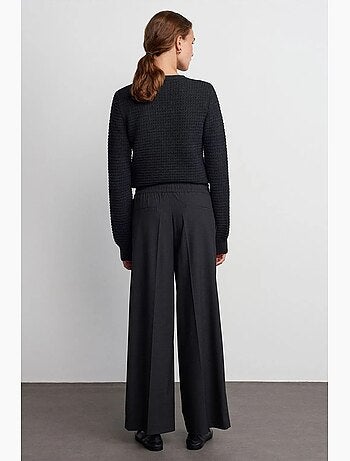 Pantalon large en crêpe à taille coulissante dilvin