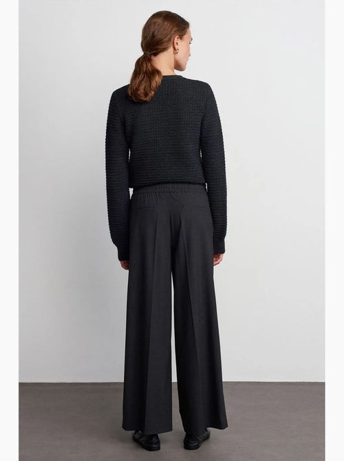 Pantalon large en crêpe à taille coulissante dilvin - Kiabi