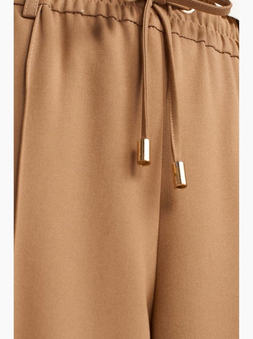 Pantalon large en crêpe à taille coulissée dilvin - Kiabi