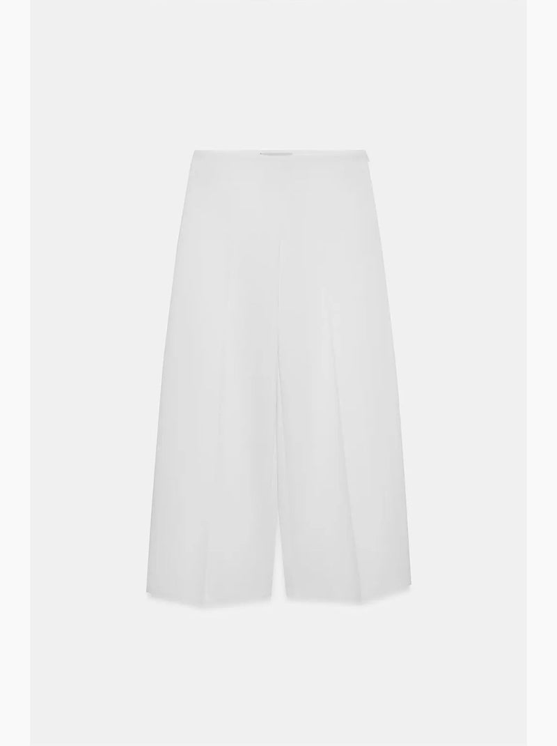 Pantalon large en crêpe à taille haute dilvin Blanc cassé - Kiabi