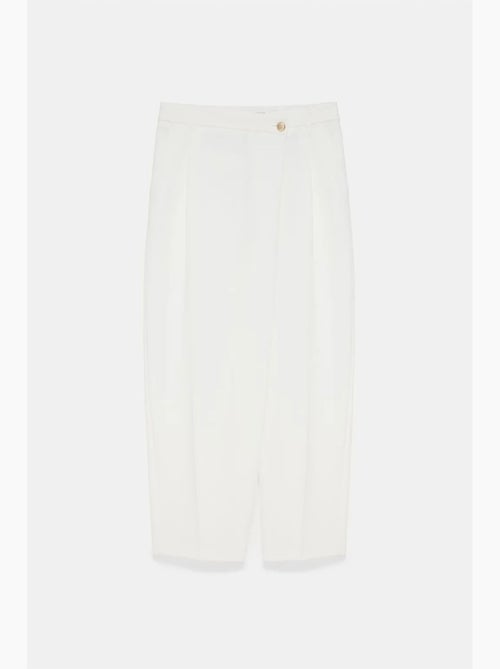 Pantalon large en crêpe à taille haute dilvin - Kiabi Pantalon large en crêpe à taille haute dilvin - Kiabi
