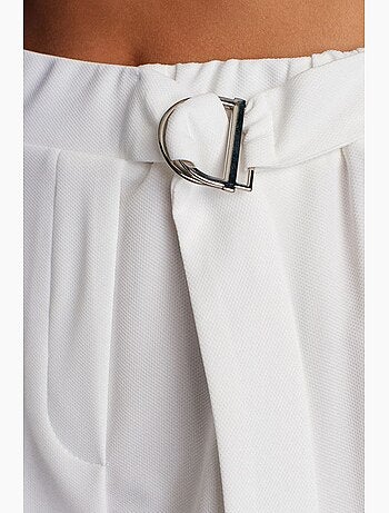 Pantalon large en crêpe à taille haute dilvin
