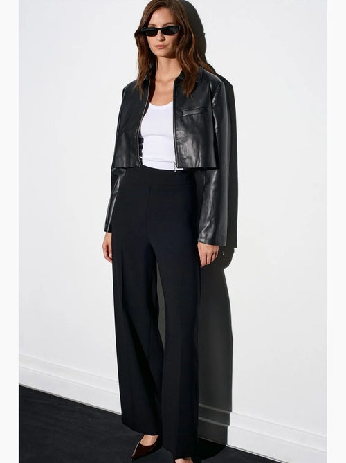Pantalon large en crêpe à taille haute dilvin - Kiabi