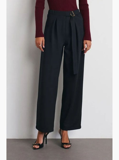 Pantalon large en crêpe à taille haute dilvin - Kiabi Pantalon large en crêpe à taille haute dilvin - Kiabi