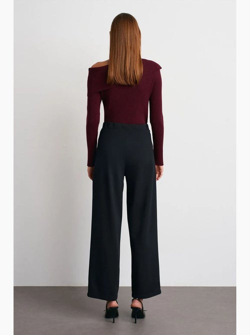 Pantalon large en crêpe à taille haute dilvin - Kiabi Pantalon large en crêpe à taille haute dilvin - Kiabi