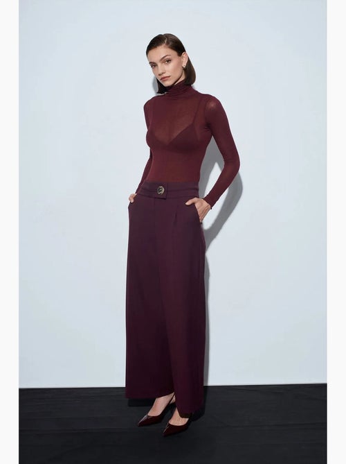 Pantalon large en crêpe à taille haute dilvin - Kiabi Pantalon large en crêpe à taille haute dilvin - Kiabi