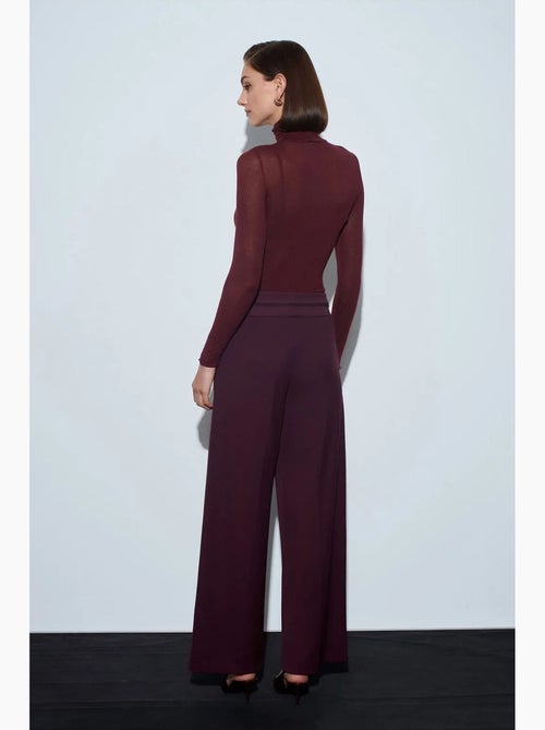 Pantalon large en crêpe à taille haute dilvin - Kiabi Pantalon large en crêpe à taille haute dilvin - Kiabi