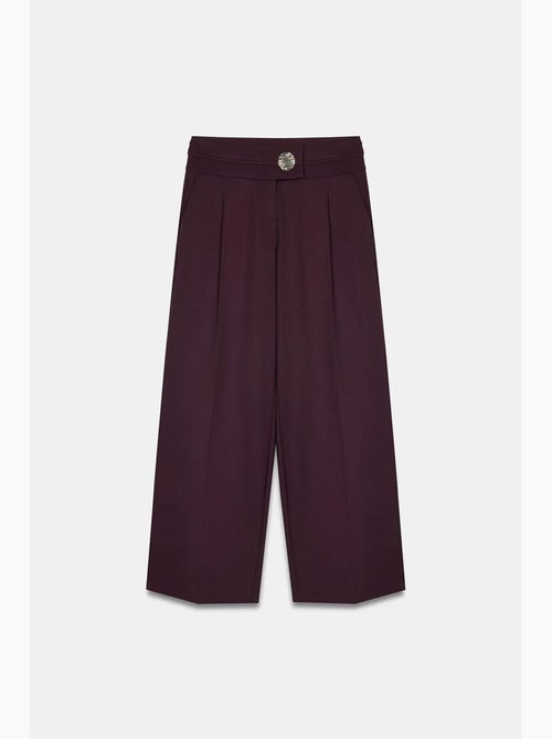 Pantalon large en crêpe à taille haute dilvin - Kiabi Pantalon large en crêpe à taille haute dilvin - Kiabi