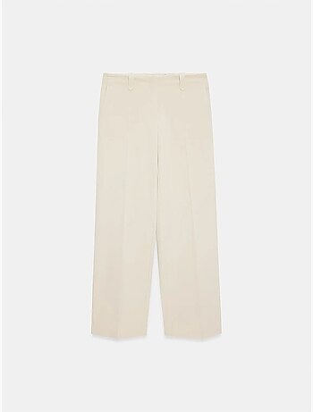 Pantalon large en crêpe à taille mi-haute dilvin