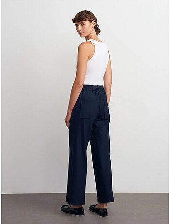 Pantalon large en crêpe avec ceinture dilvin