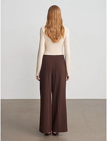 Pantalon large en crêpe avec ceinture dilvin