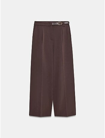 Pantalon large en crêpe avec ceinture dilvin
