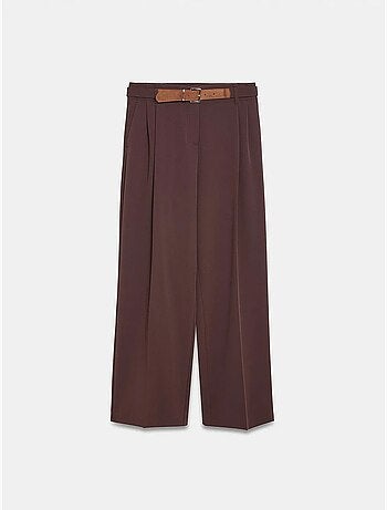 Pantalon large en crêpe avec ceinture dilvin