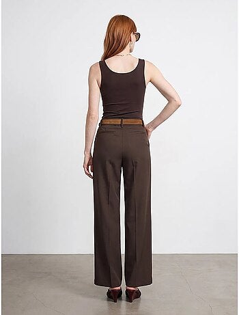 Pantalon large en crêpe avec ceinture dilvin