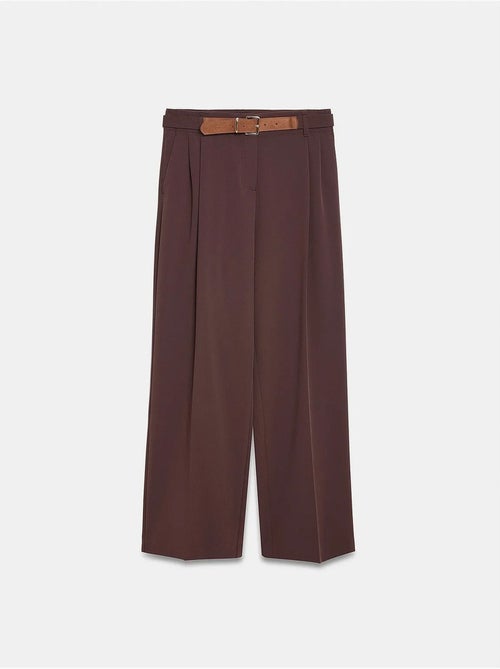 Pantalon large en crêpe avec ceinture dilvin - Kiabi