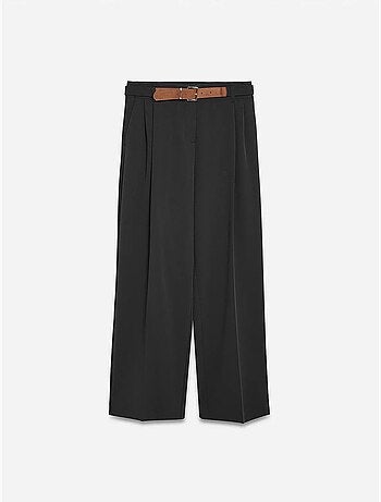 Pantalon large en crêpe avec ceinture dilvin