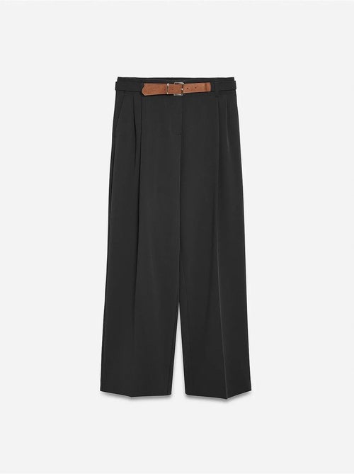 Pantalon large en crêpe avec ceinture dilvin - Kiabi Pantalon large en crêpe avec ceinture dilvin - Kiabi