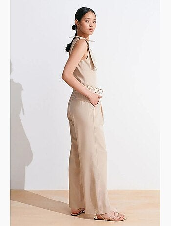 Pantalon large en crêpe dilvin