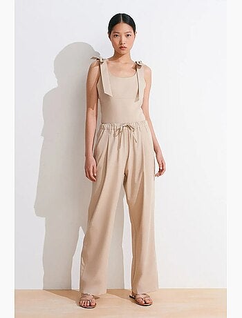 Pantalon large en crêpe dilvin
