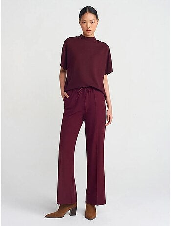 Pantalon large en crêpe dilvin