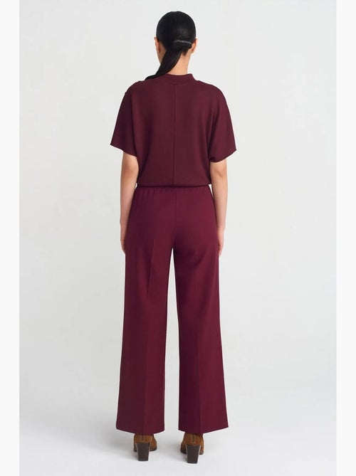 Pantalon large en crêpe dilvin - Kiabi