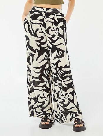 Pantalon large en crêpe