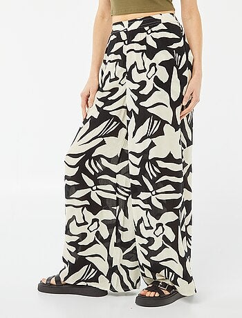 Pantalon large en crêpe