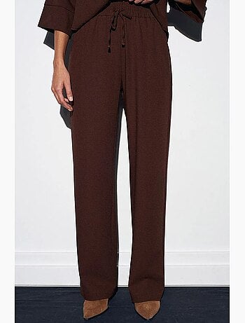 Pantalon large en crêpe pour femme dilvin