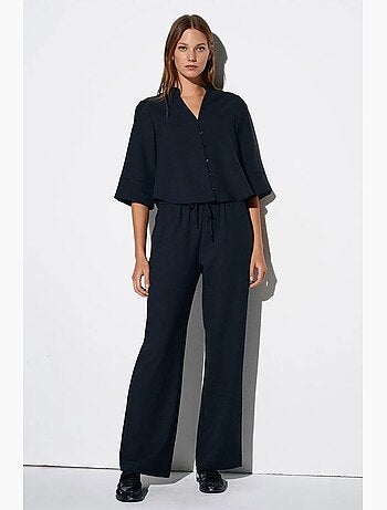 Pantalon large en crêpe pour femme dilvin