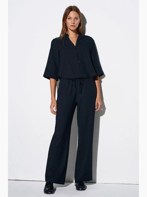 Pantalon large en crêpe pour femme dilvin - Kiabi