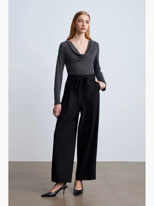 Pantalon large en crêpe pour femme dilvin - Kiabi Pantalon large en crêpe pour femme dilvin - Kiabi