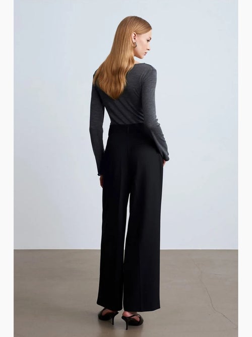 Pantalon large en crêpe pour femme dilvin - Kiabi Pantalon large en crêpe pour femme dilvin - Kiabi