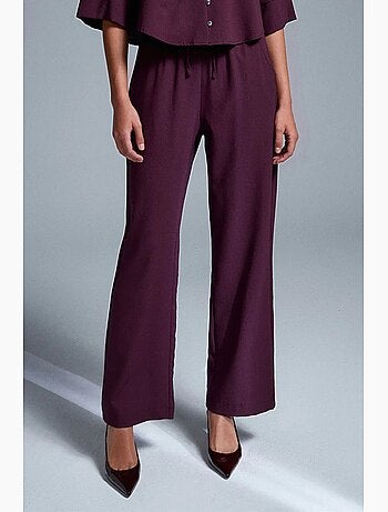 Pantalon large en crêpe pour femme dilvin