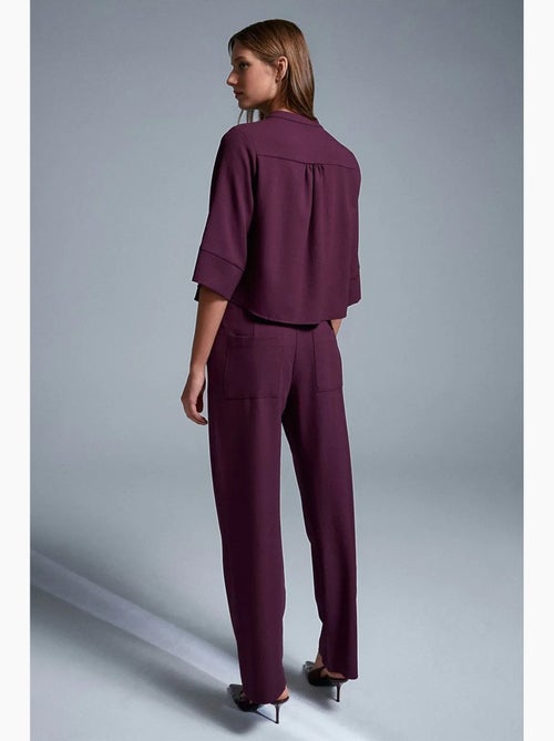 Pantalon large en crêpe pour femme dilvin - Kiabi Pantalon large en crêpe pour femme dilvin - Kiabi