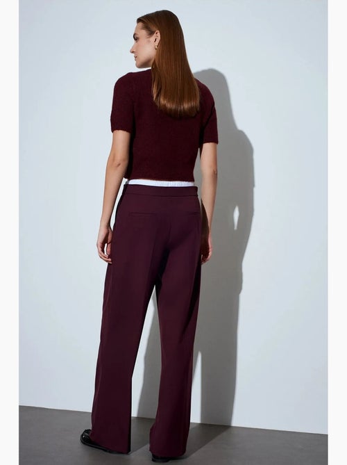 Pantalon large en crêpe pour femme dilvin - Kiabi