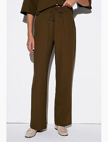 Pantalon large en crêpe pour femme dilvin
