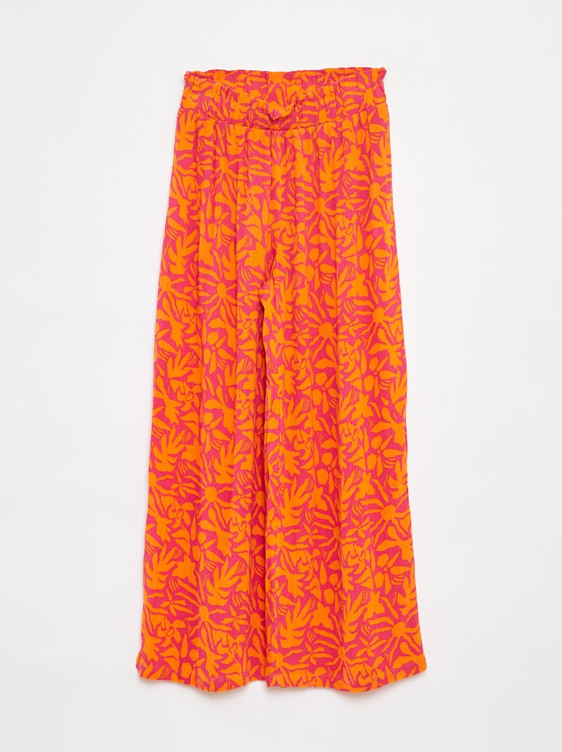 Pantalon large en crêpe Rose - Kiabi