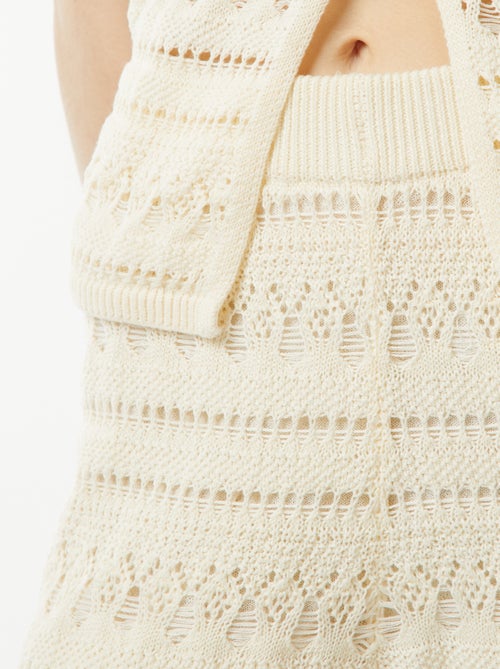 Pantalon large en crochet - Kiabi