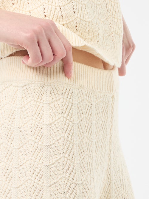 Pantalon large en crochet - Kiabi