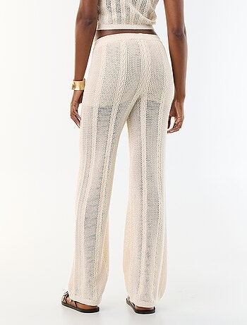 Pantalon large en crochet