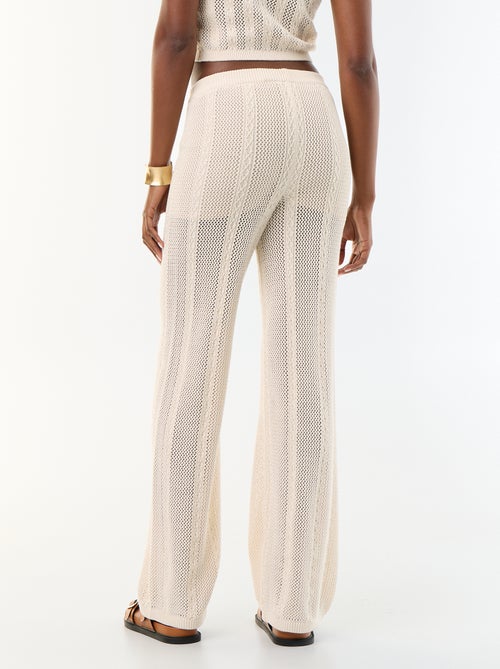 Pantalon large en crochet - Kiabi