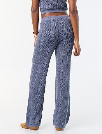 Pantalon large en crochet